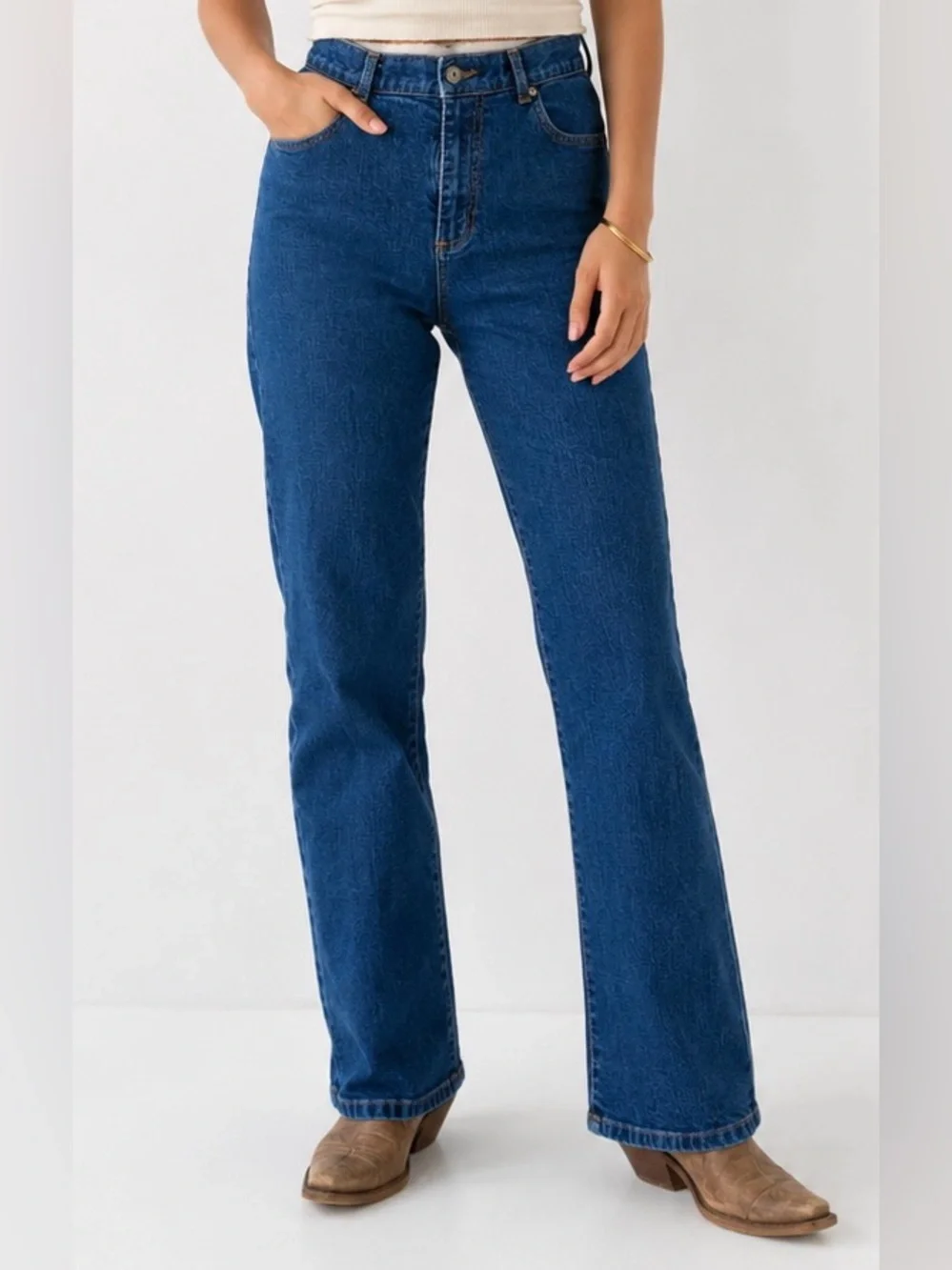 Lauren Ralph Lauren Straight Leg Jeans Sz 8 Premium Dark Indigo Core Minimalist